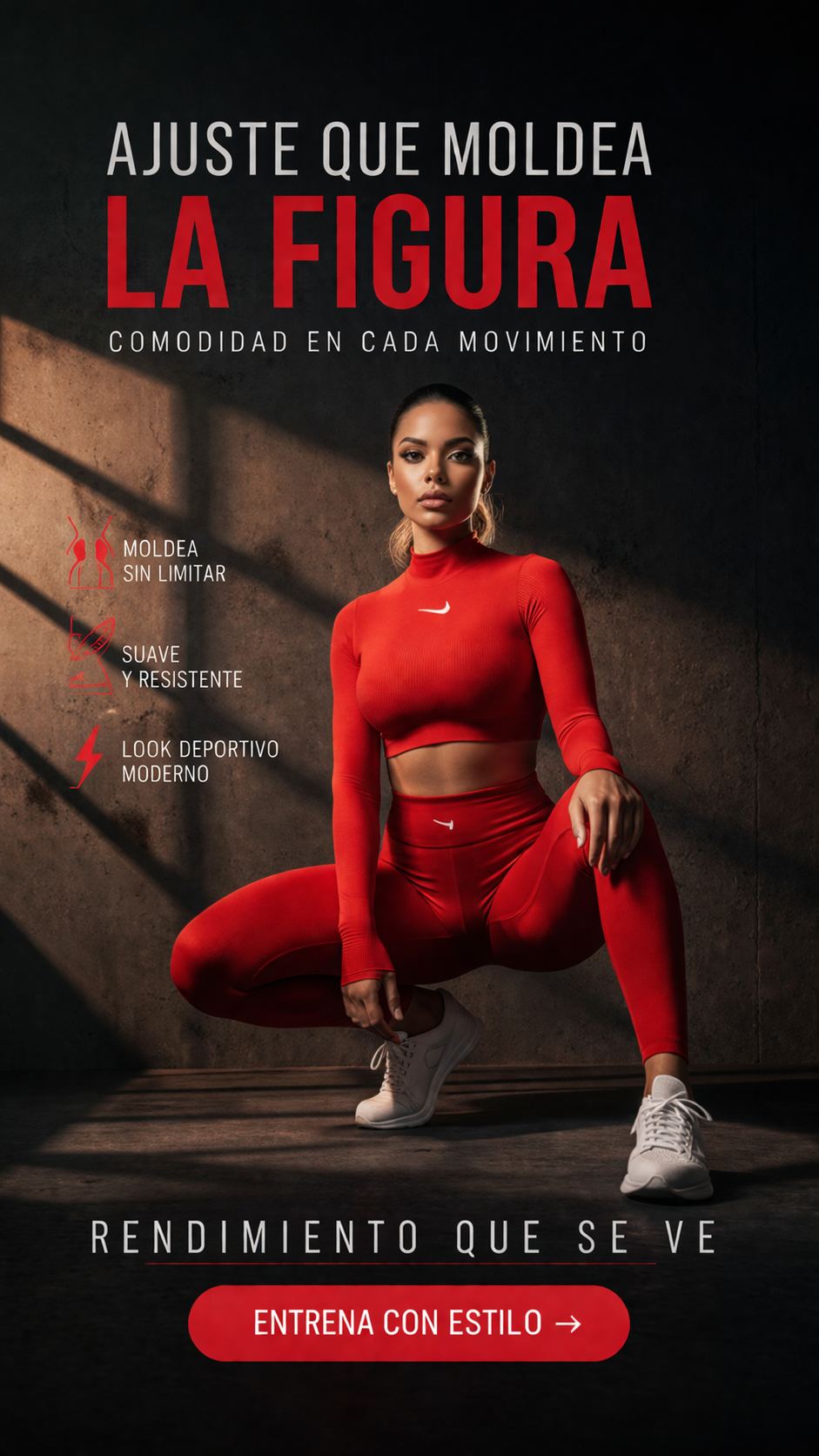 CONJUNTO BUZO Y LEGGINS ROJO